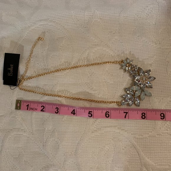 Ballet Stones & Crystal Flower Collar Necklace - Picture 5 of 6